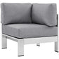 Modway Shore 5 Piece Outdoor Patio Aluminum Sectional Sofa Set, EEI-2560 FredCo