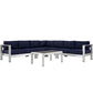 Modway Shore 6 Piece Outdoor Patio Aluminum Sectional Sofa Set, EEI-2561 FredCo