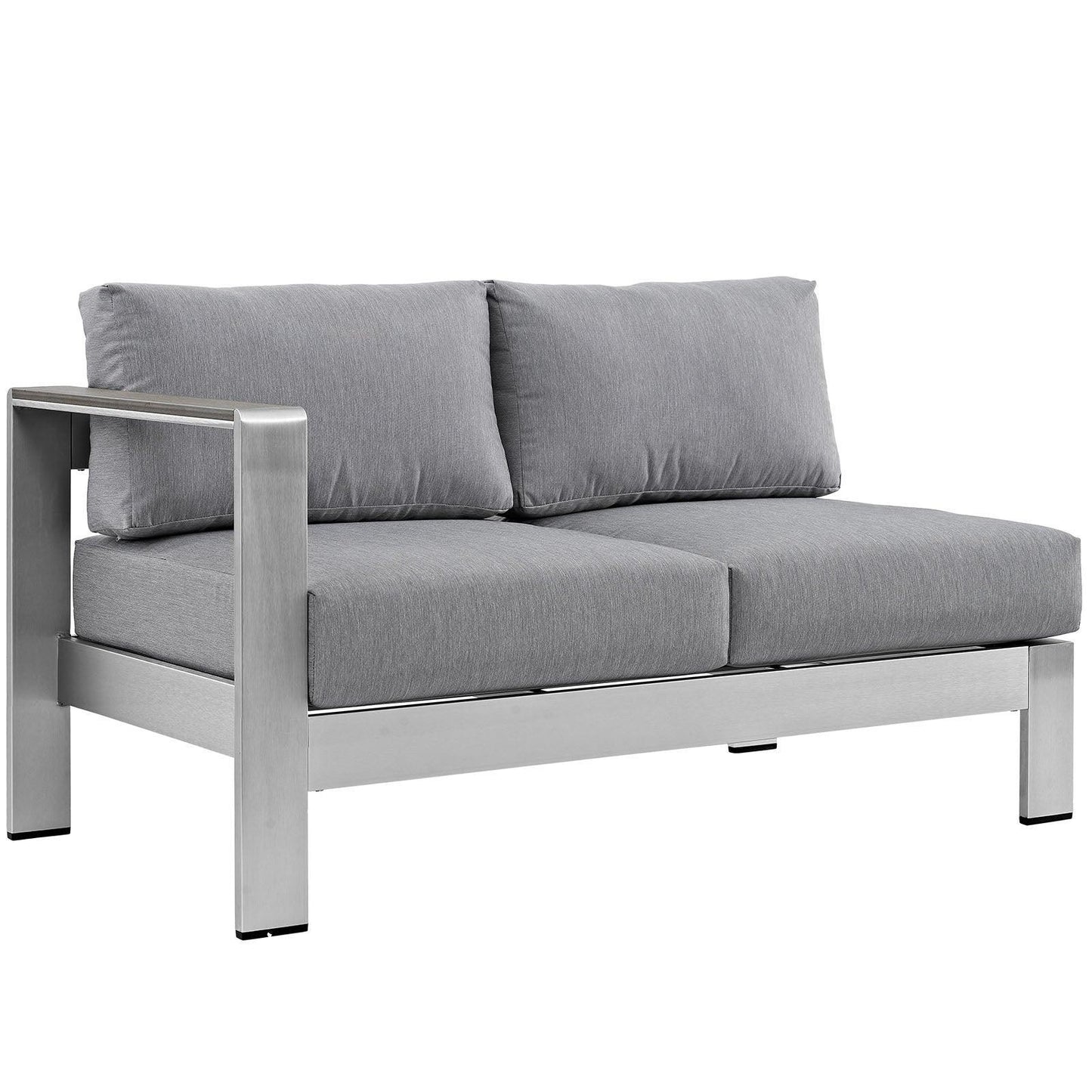 Modway Shore 6 Piece Outdoor Patio Aluminum Sectional Sofa Set, EEI-2561 FredCo