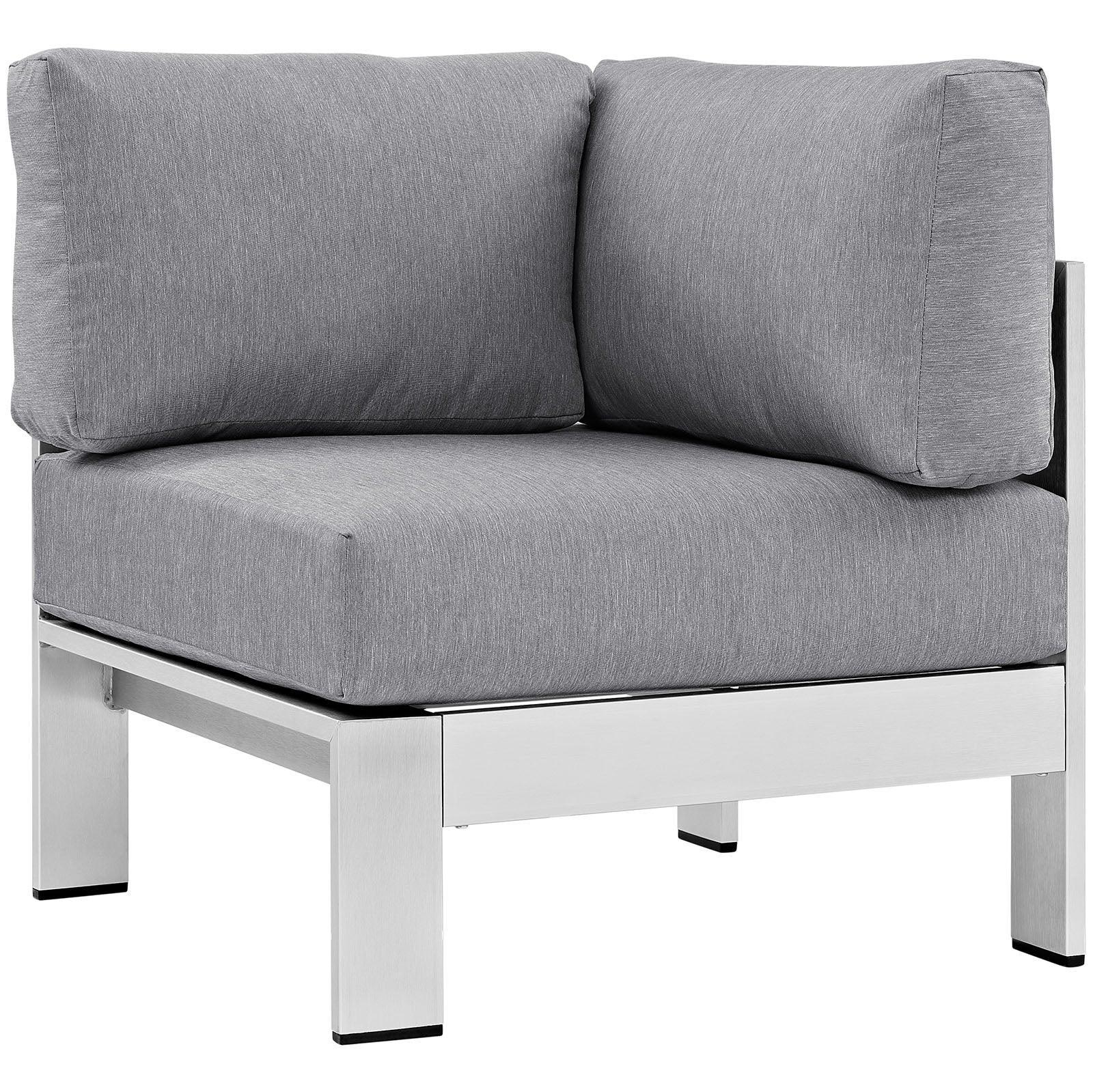 Modway Shore 6 Piece Outdoor Patio Aluminum Sectional Sofa Set, EEI-2561 FredCo