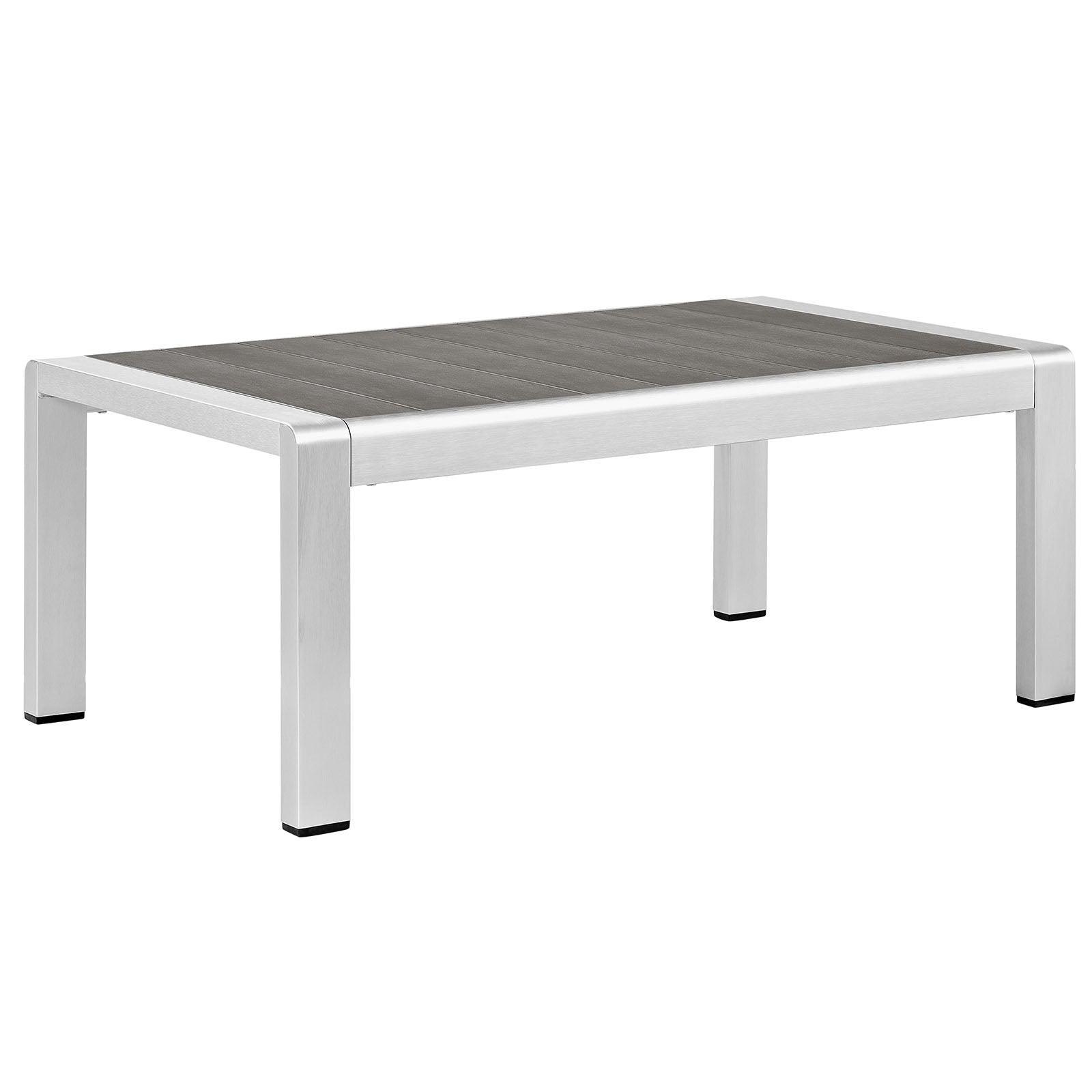 Modway Shore 6 Piece Outdoor Patio Aluminum Sectional Sofa Set, EEI-2561 FredCo