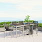 Modway Shore 7 Piece Outdoor Patio Aluminum Dining Set, EEI-2485 FredCo