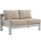 Modway Shore 7 Piece Outdoor Patio Aluminum Sectional Sofa Set FredCo