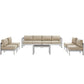 Modway Shore 7 Piece Outdoor Patio Sectional Sofa Set FredCo