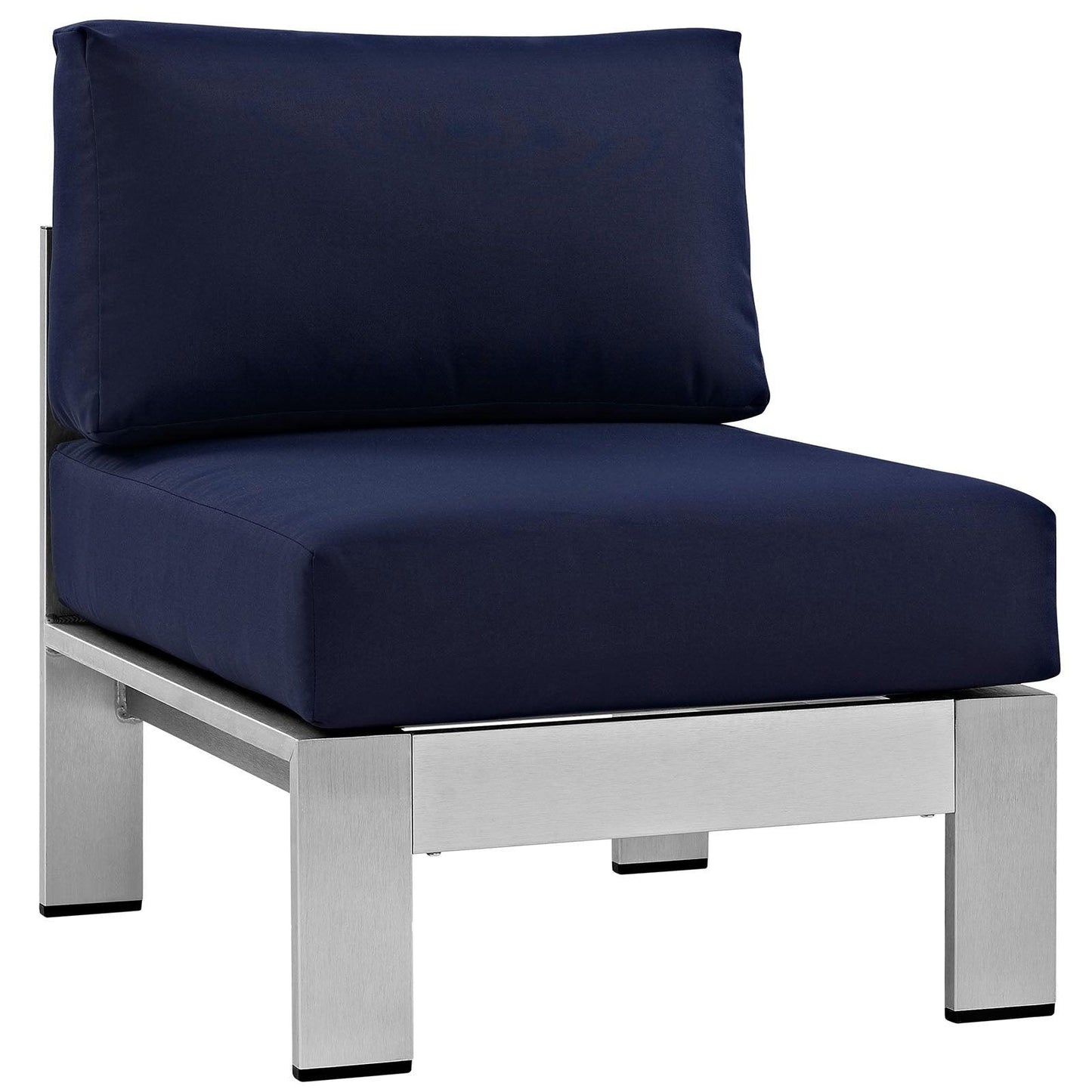 Modway Shore Armless Outdoor Patio Aluminum Chair FredCo