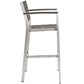 Modway Shore Bar Stool Outdoor Patio Aluminum Set of 2 FredCo