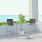 Modway Shore Bar Stool Outdoor Patio Aluminum Set of 2 FredCo