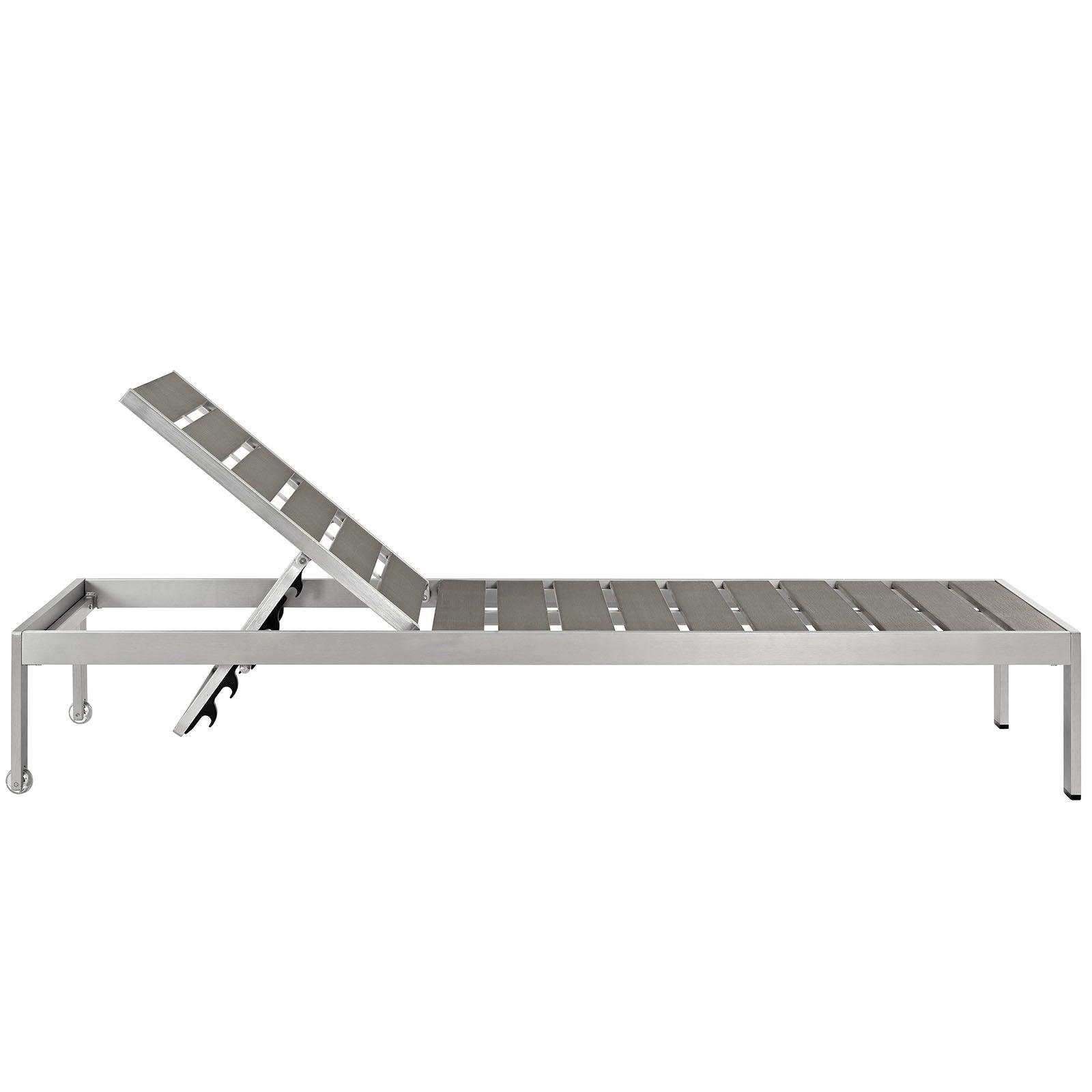 Modway Shore Chaise Outdoor Patio Aluminum Set of 2 FredCo