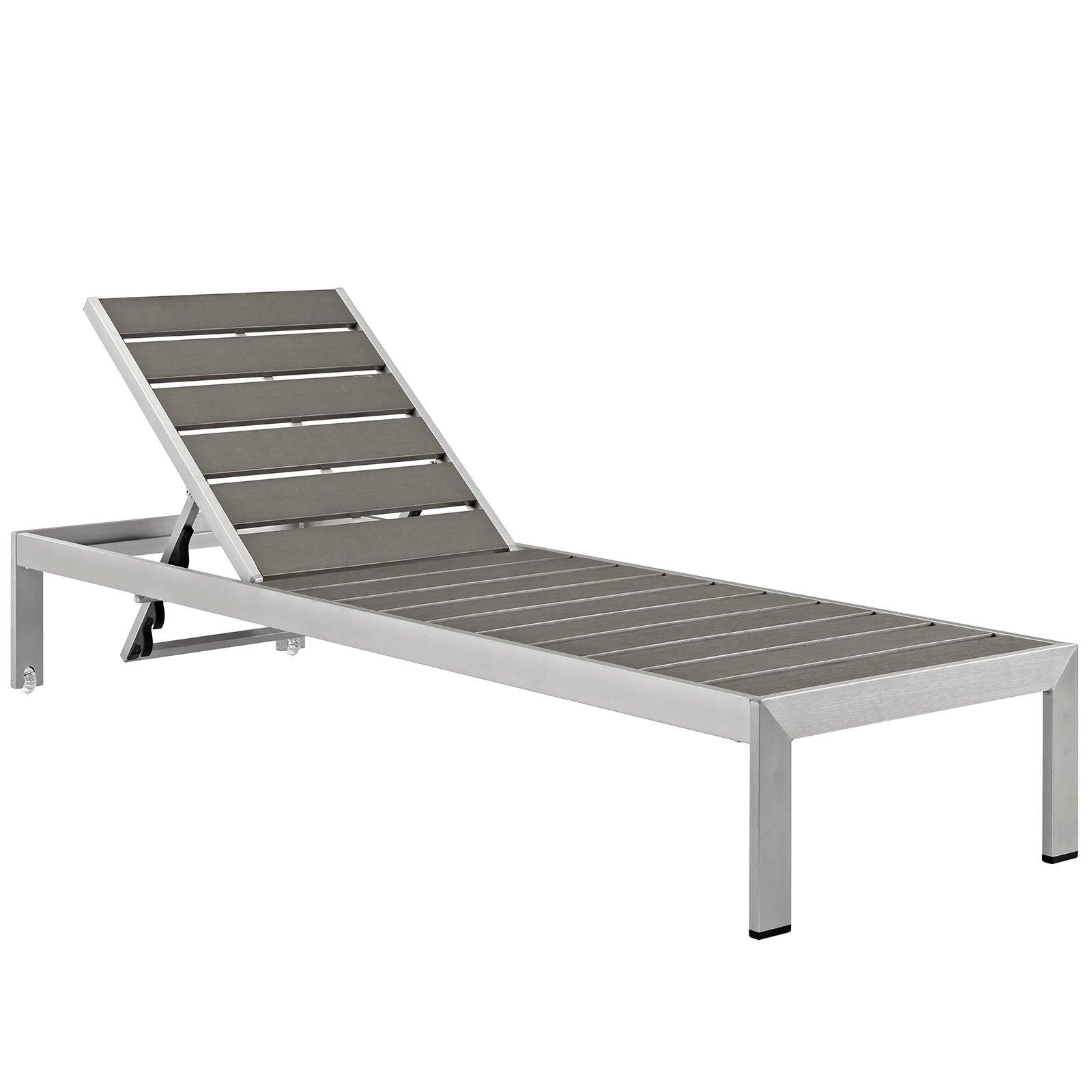Modway Shore Chaise Outdoor Patio Aluminum Set of 4 FredCo