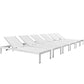 Modway Shore Chaise Outdoor Patio Aluminum Set of 6, EEI-2474 FredCo