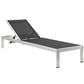 Modway Shore Chaise with Cushions Outdoor Patio Aluminum Set of 4 FredCo