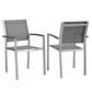 Modway Shore Dining Chair Outdoor Patio Aluminum Set of 2 FredCo