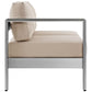 Modway Shore Left-Arm Corner Sectional Outdoor Patio Aluminum Loveseat FredCo