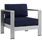 Modway Shore Outdoor Patio Aluminum Armchair FredCo
