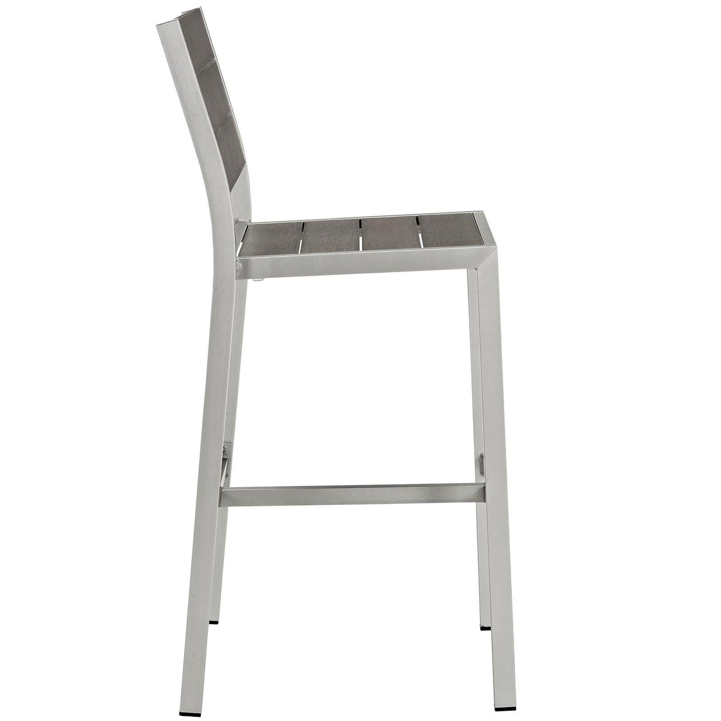 Modway Shore Outdoor Patio Aluminum Armless Bar Stool FredCo