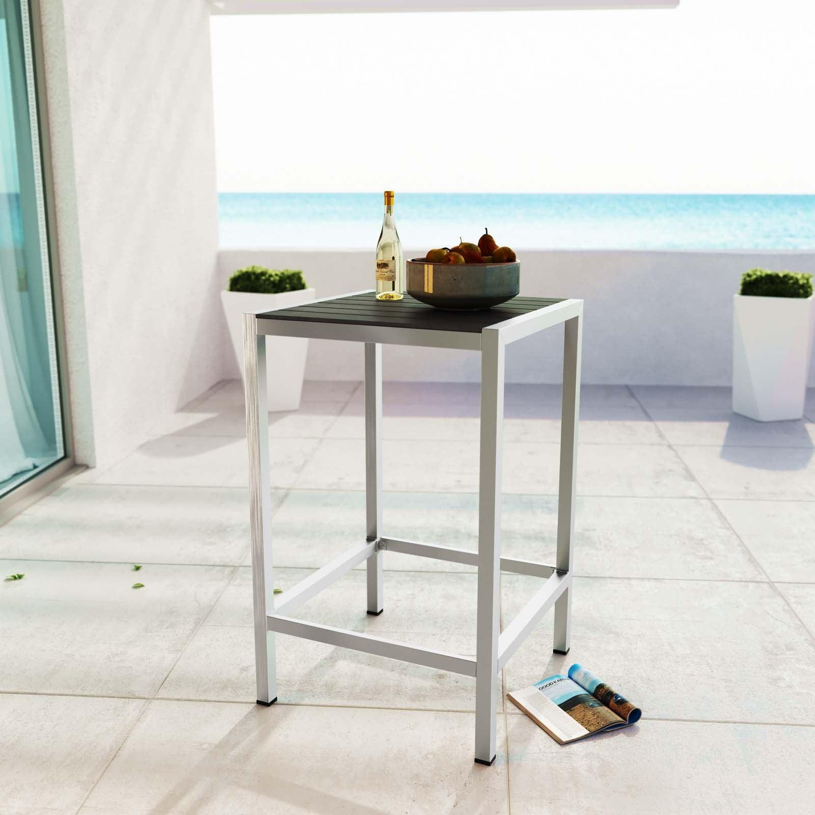 Modway Shore Outdoor Patio Aluminum Bar Table FredCo
