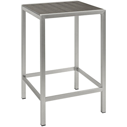 Modway Shore Outdoor Patio Aluminum Bar Table FredCo