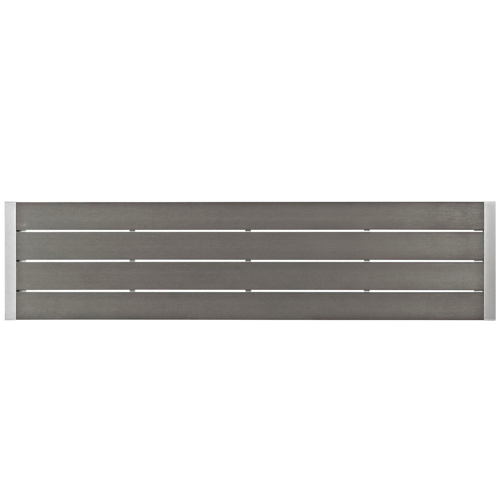 Modway Shore Outdoor Patio Aluminum Bench FredCo