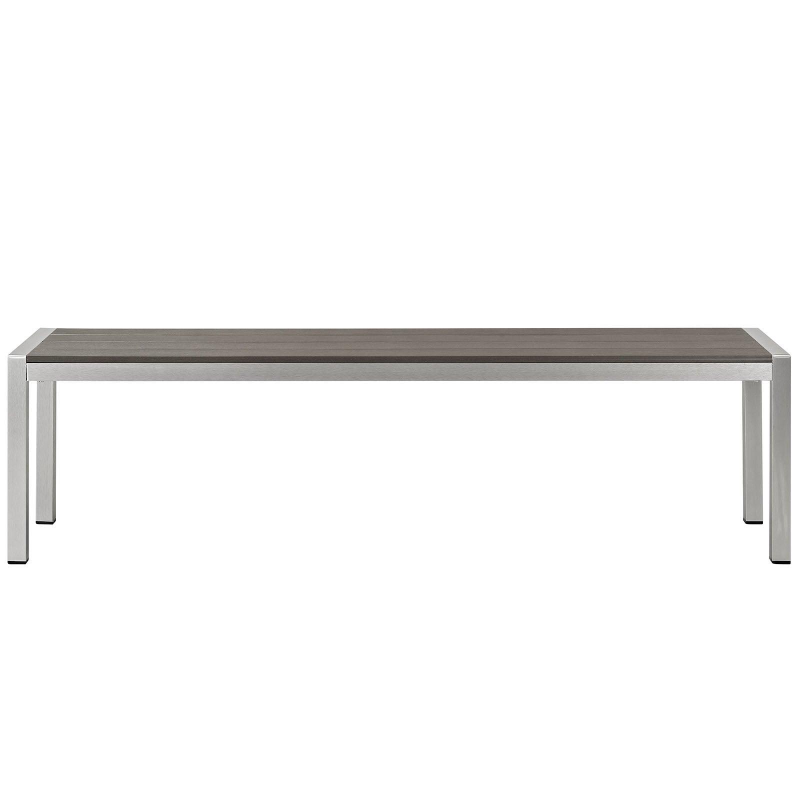 Modway Shore Outdoor Patio Aluminum Bench FredCo