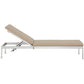 Modway Shore Outdoor Patio Aluminum Chaise with Cushions FredCo