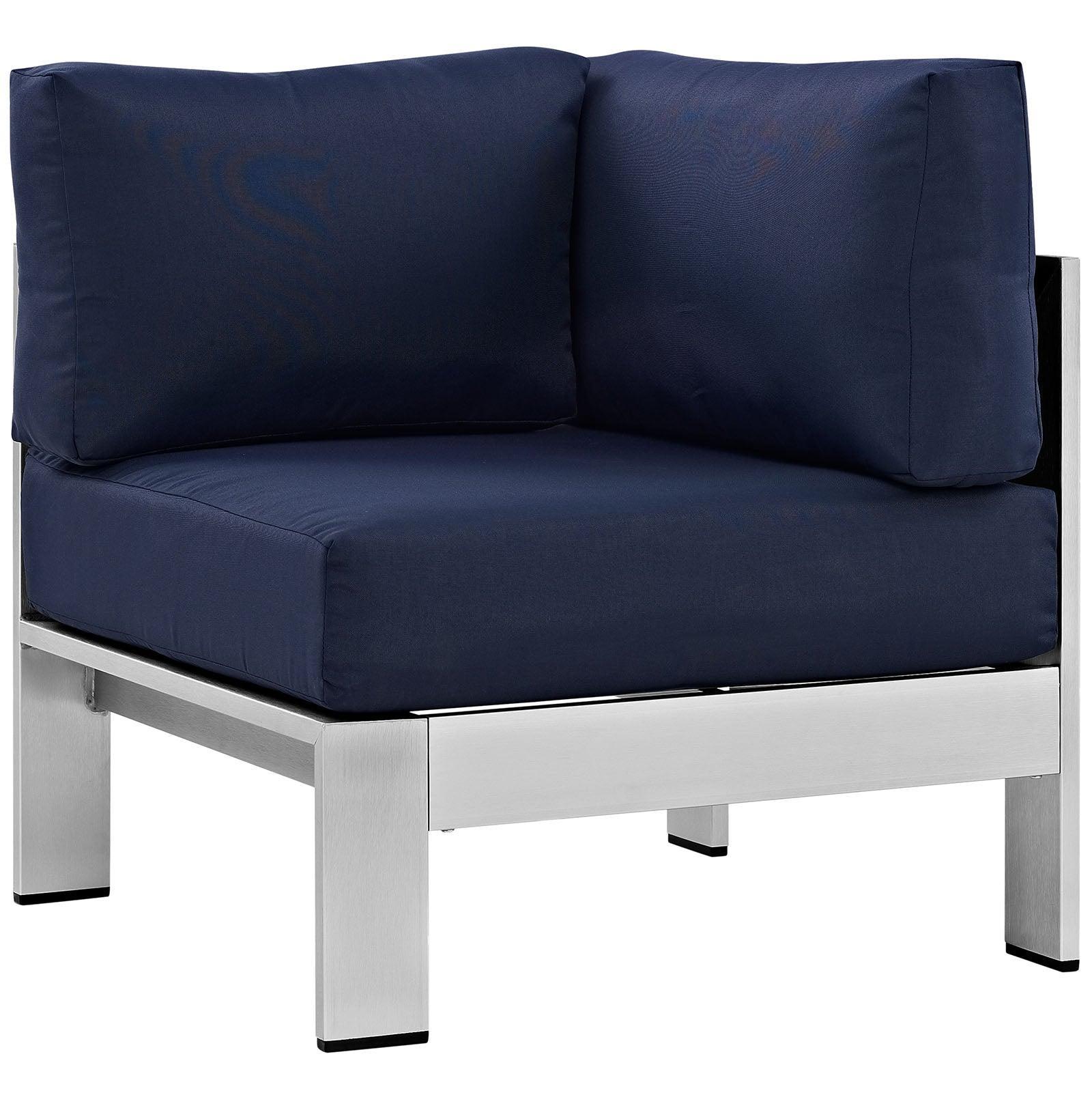 Modway Shore Outdoor Patio Aluminum Corner Sofa FredCo