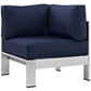 Modway Shore Outdoor Patio Aluminum Corner Sofa FredCo