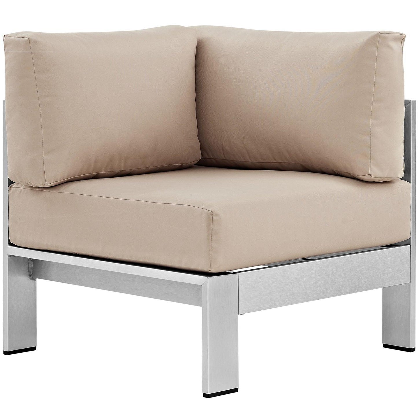 Modway Shore Outdoor Patio Aluminum Corner Sofa FredCo