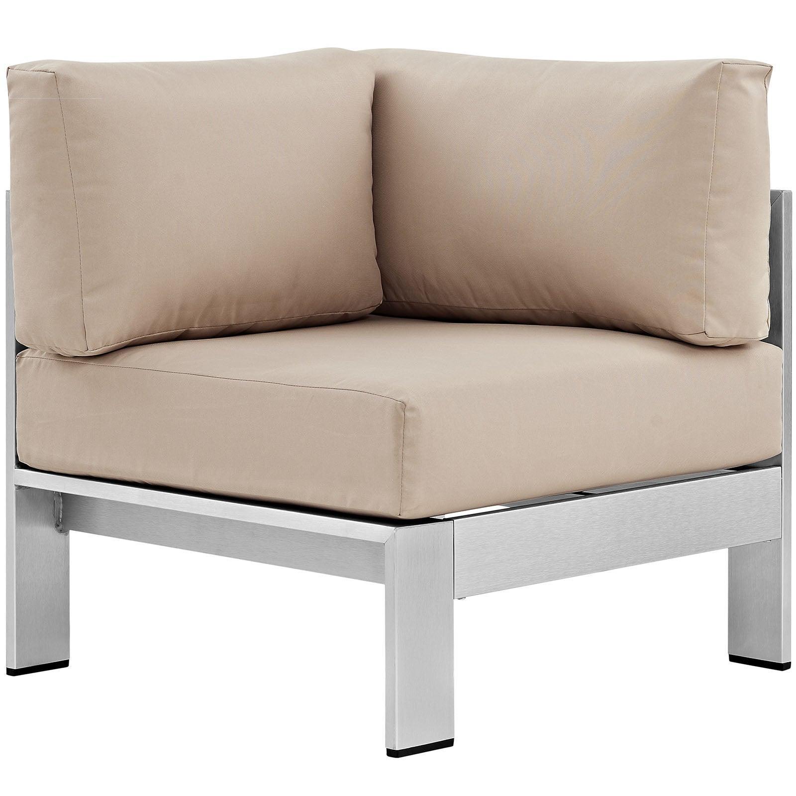 Modway Shore Outdoor Patio Aluminum Corner Sofa FredCo