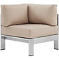 Modway Shore Outdoor Patio Aluminum Corner Sofa FredCo