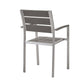 Modway Shore Outdoor Patio Aluminum Dining Armchair FredCo