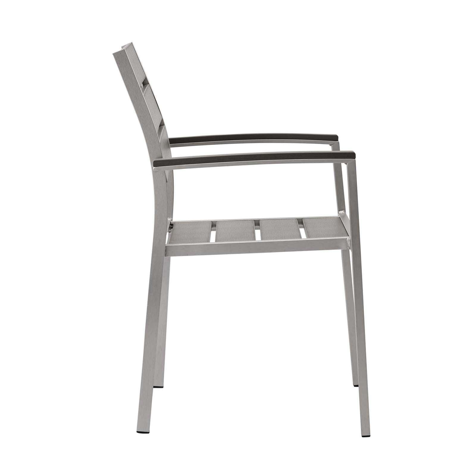 Modway Shore Outdoor Patio Aluminum Dining Armchair FredCo