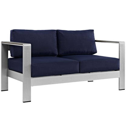 Modway Shore Outdoor Patio Aluminum Loveseat FredCo