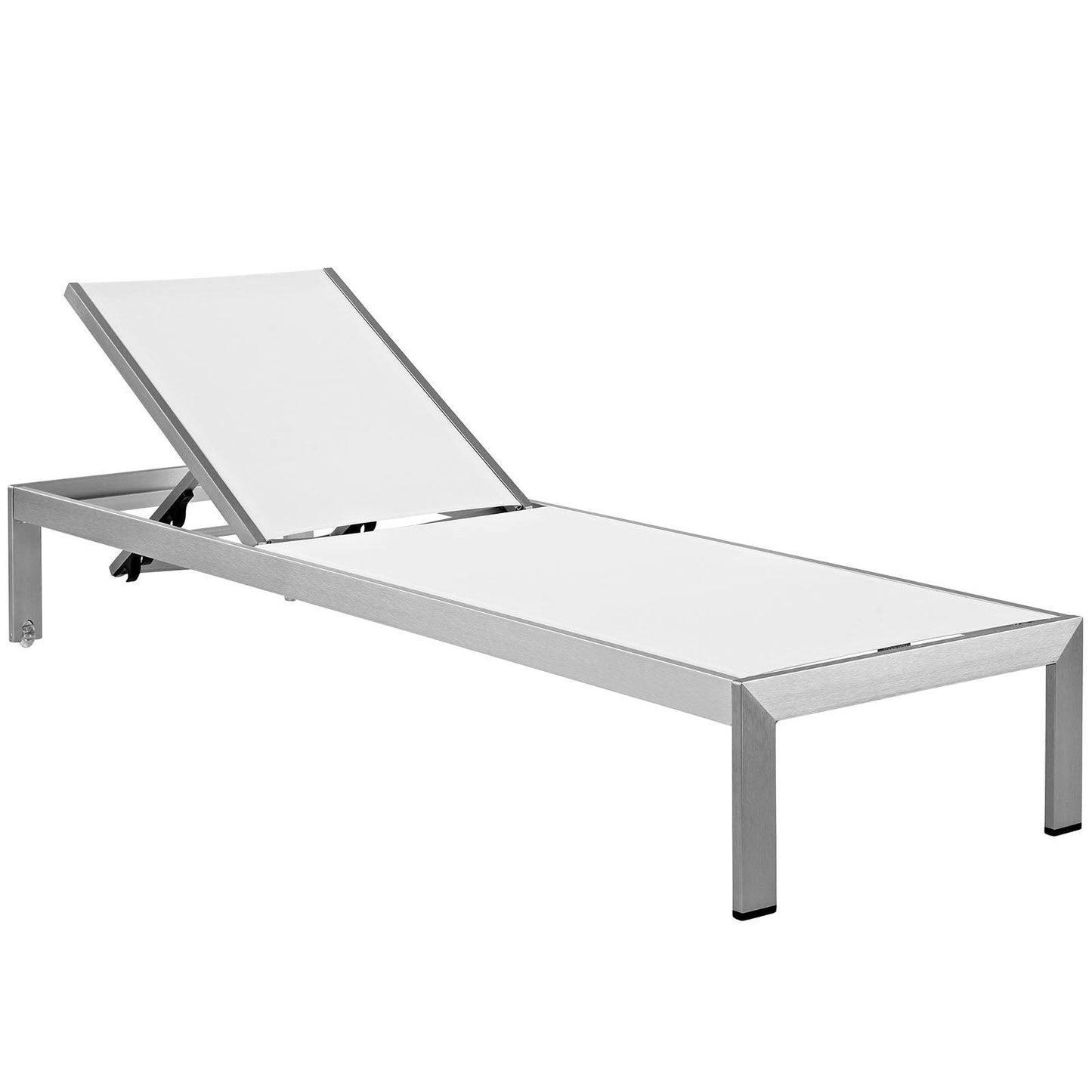 Modway Shore Outdoor Patio Aluminum Mesh Chaise FredCo