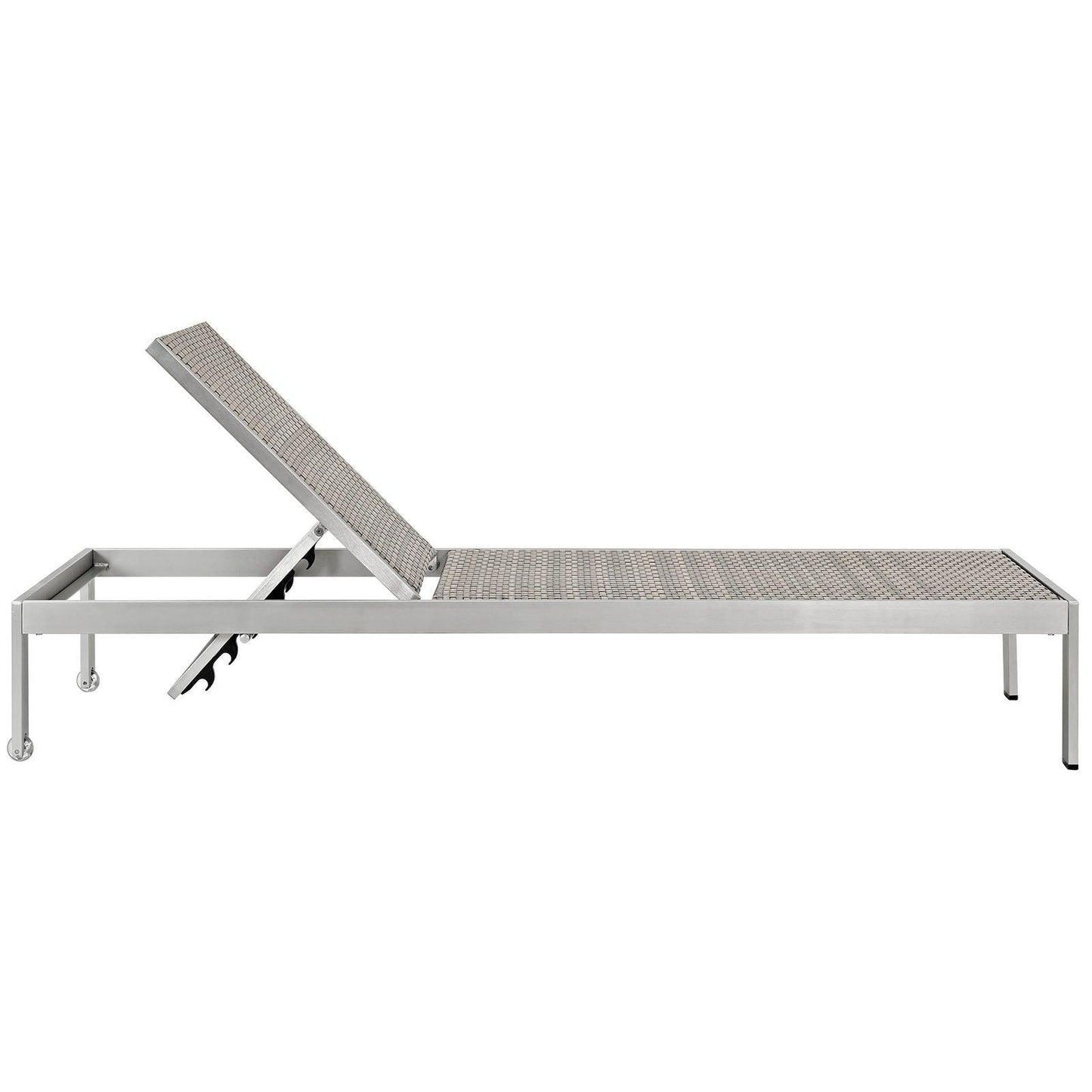 Modway Shore Outdoor Patio Aluminum Rattan Chaise FredCo