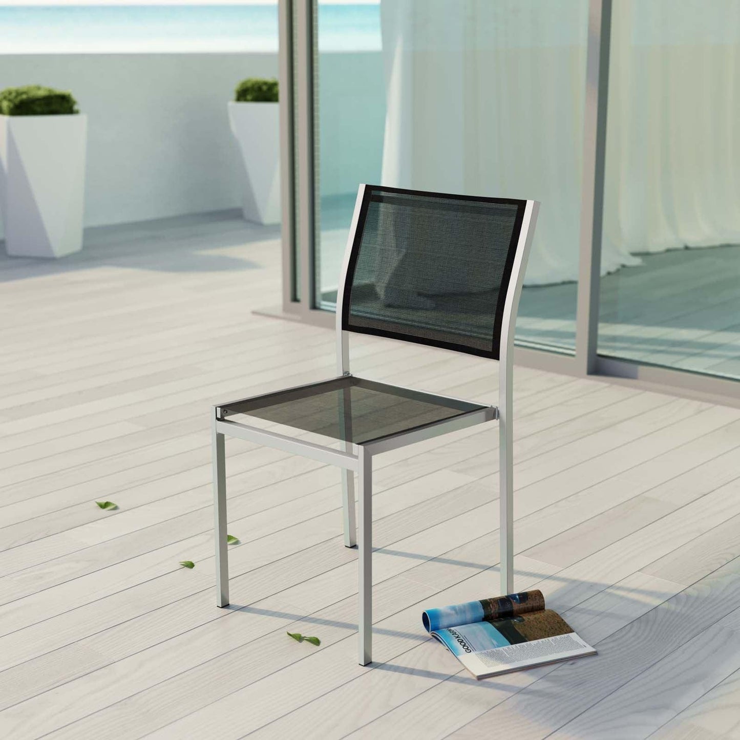 Modway Shore Outdoor Patio Aluminum Side Chair FredCo