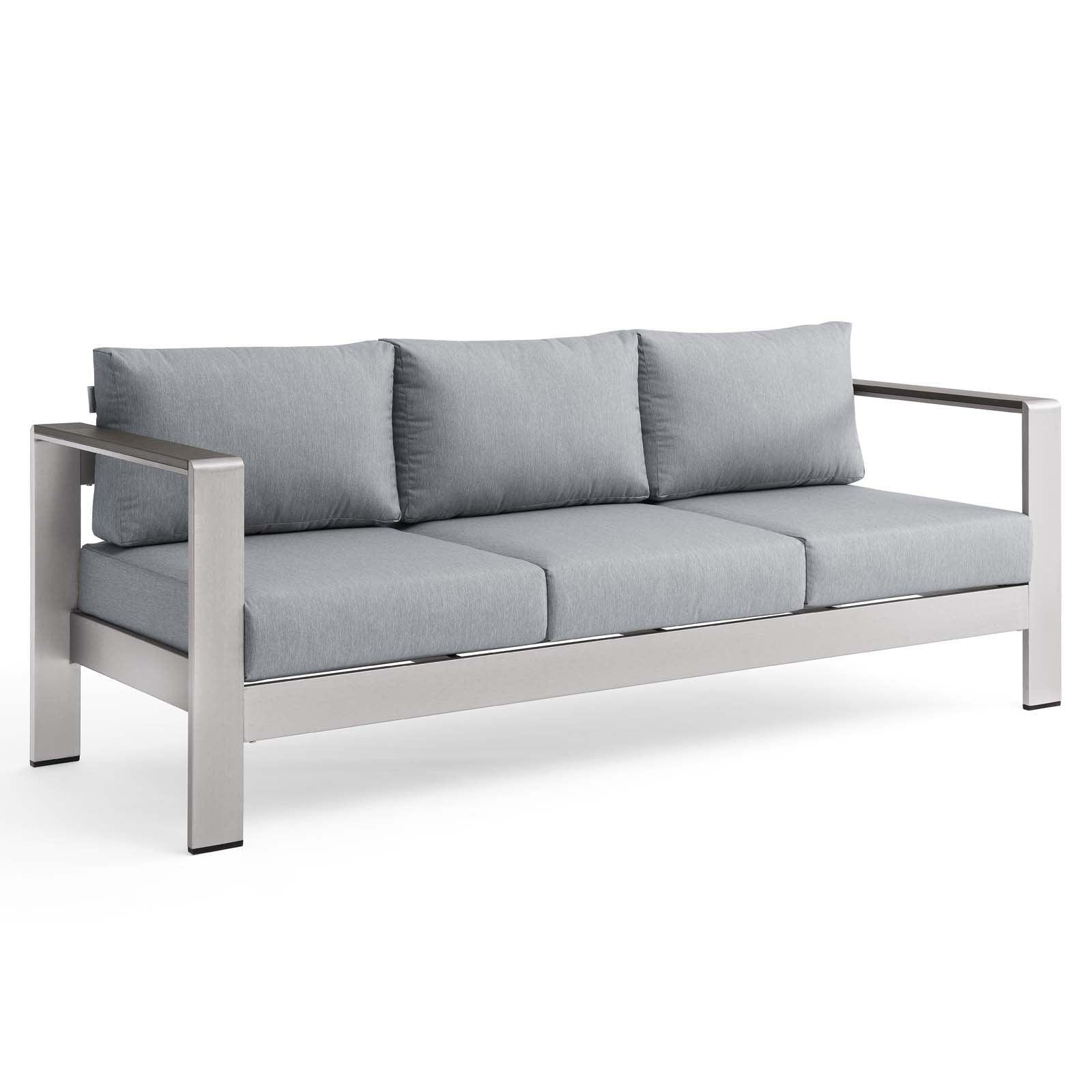 Modway Shore Outdoor Patio Aluminum Sofa FredCo