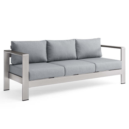 Modway Shore Outdoor Patio Aluminum Sofa FredCo