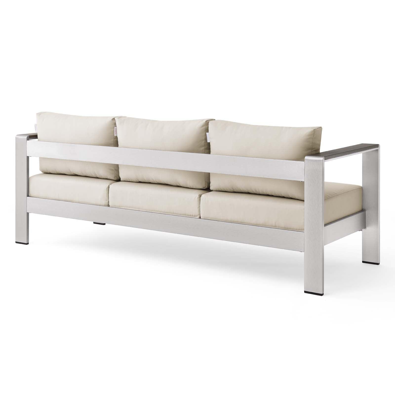 Modway Shore Outdoor Patio Aluminum Sofa FredCo