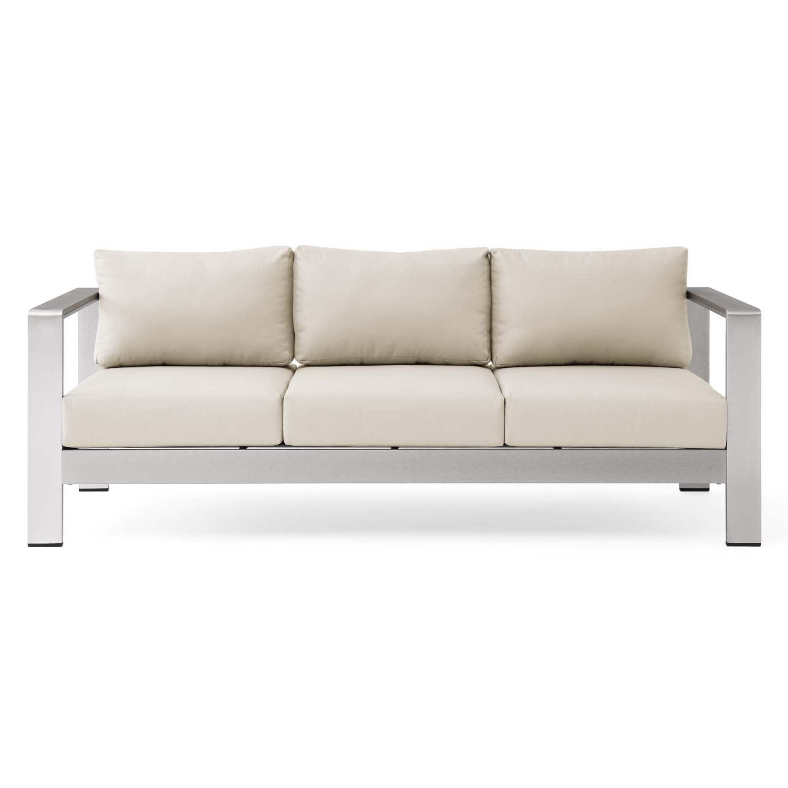 Modway Shore Outdoor Patio Aluminum Sofa FredCo