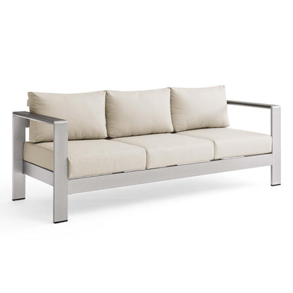 Modway Shore Outdoor Patio Aluminum Sofa FredCo