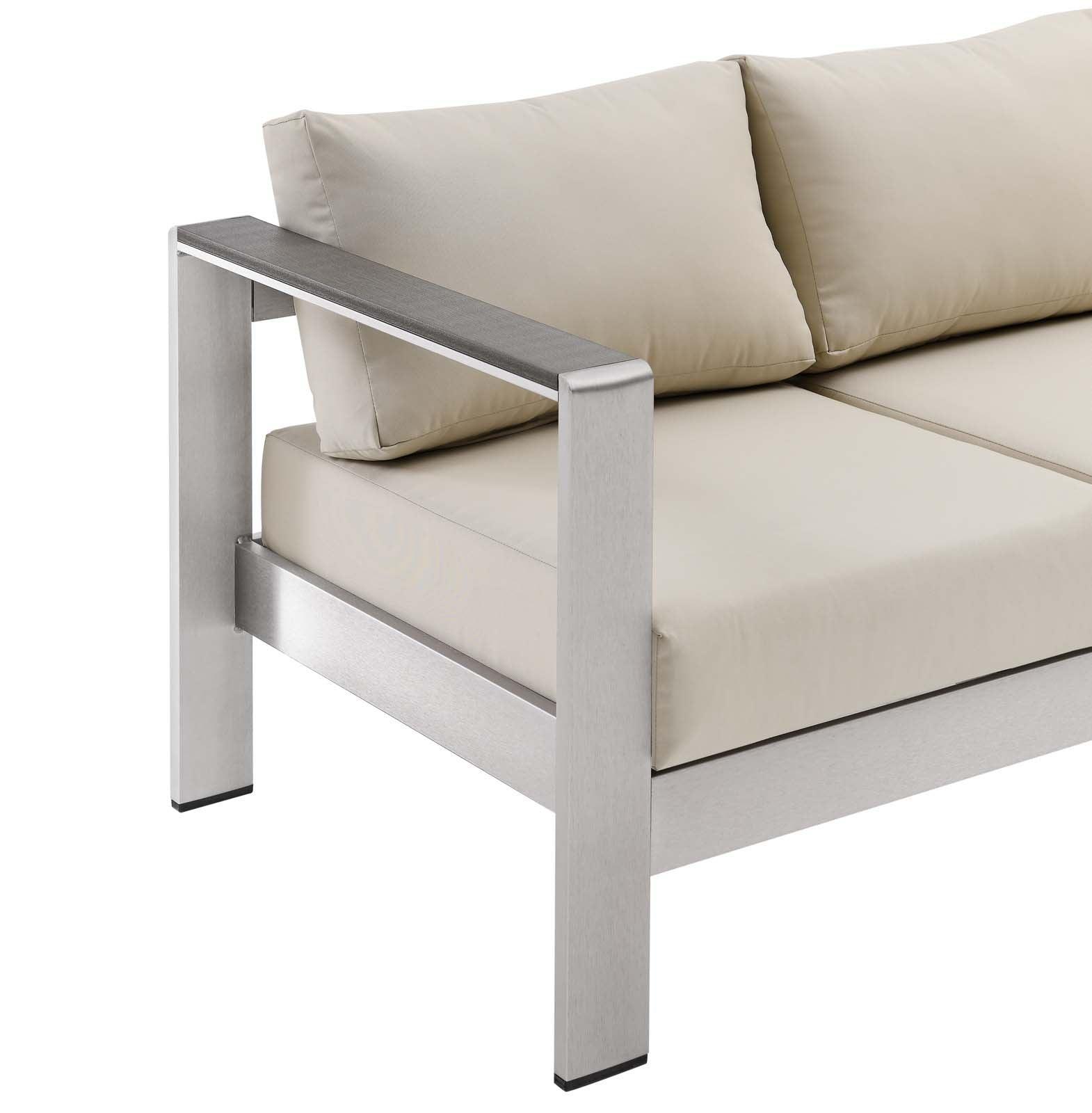 Modway Shore Outdoor Patio Aluminum Sofa FredCo