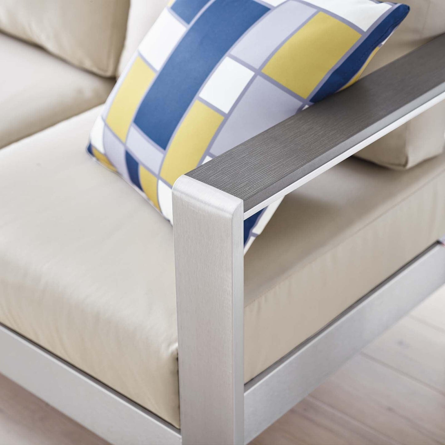 Modway Shore Outdoor Patio Aluminum Sofa FredCo