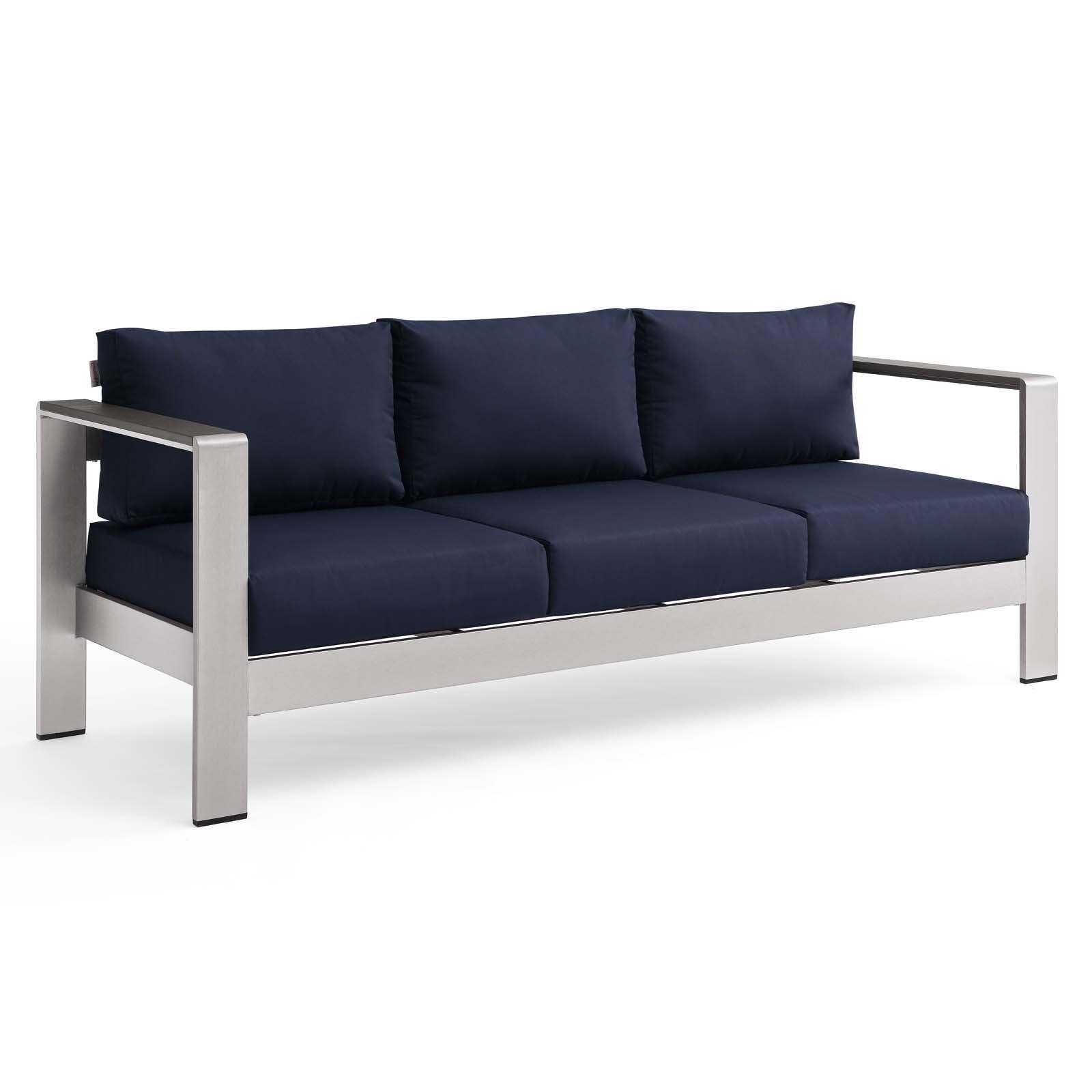 Modway Shore Outdoor Patio Aluminum Sofa FredCo