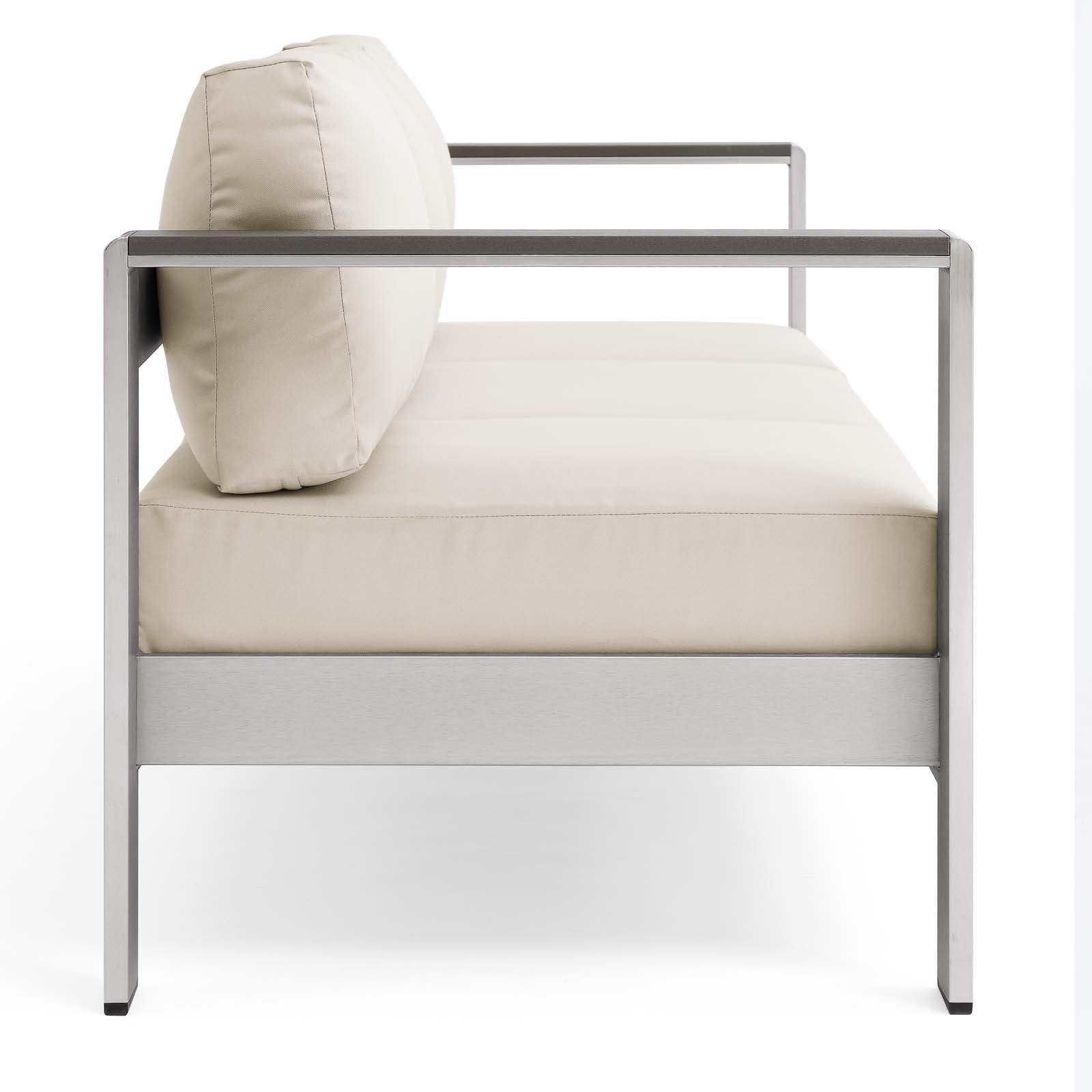 Modway Shore Outdoor Patio Aluminum Sofa FredCo