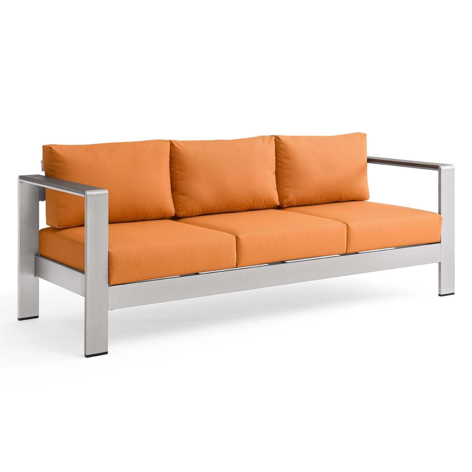 Modway Shore Outdoor Patio Aluminum Sofa FredCo