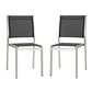 Modway Shore Side Chair Outdoor Patio Aluminum Set of 2 FredCo
