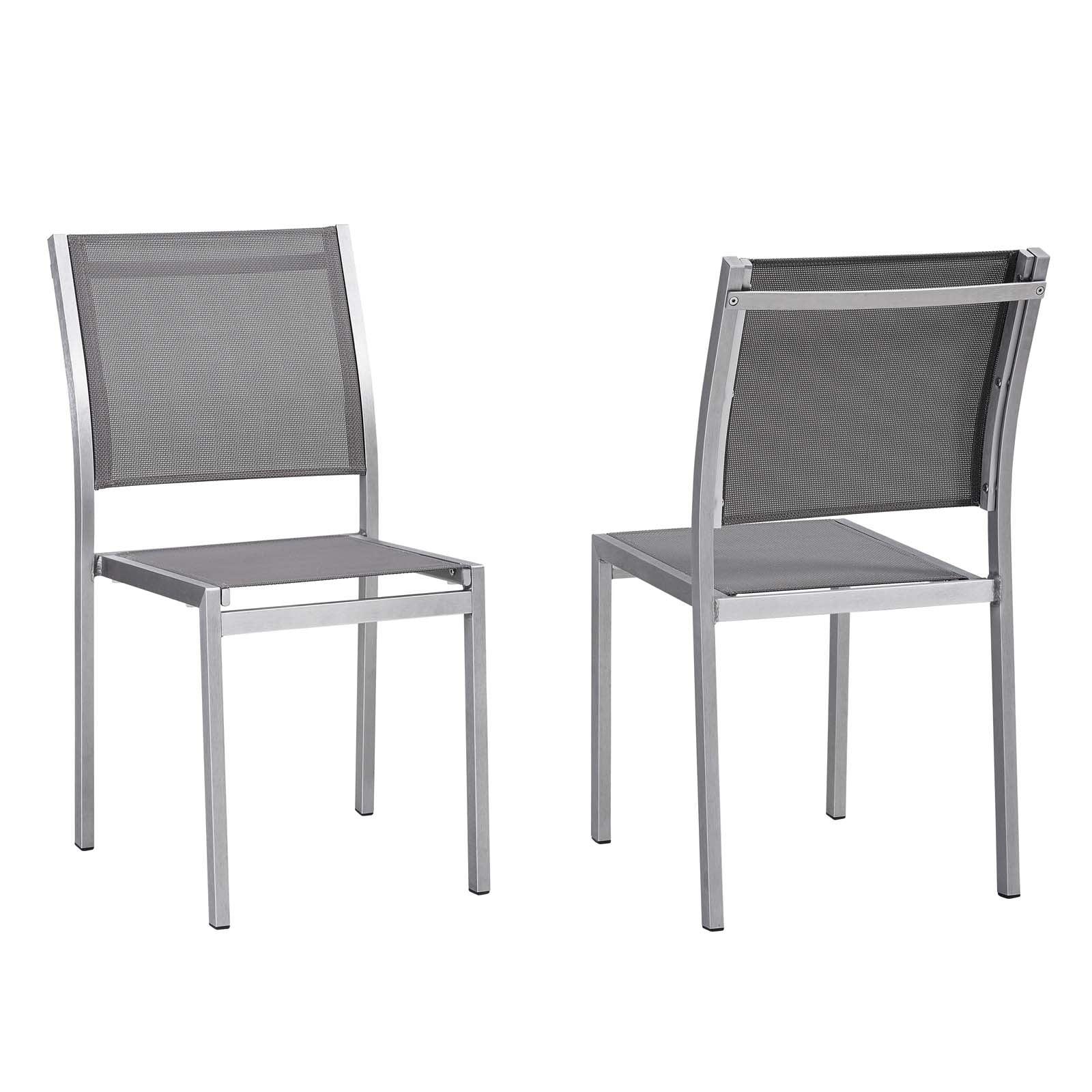 Modway Shore Side Chair Outdoor Patio Aluminum Set of 2 FredCo