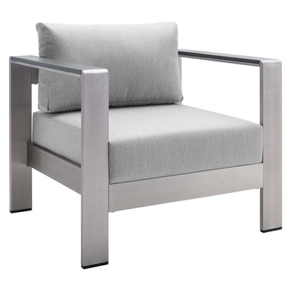Modway Shore Sunbrella® Fabric Aluminum Outdoor Patio Armchair FredCo
