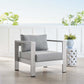 Modway Shore Sunbrella® Fabric Aluminum Outdoor Patio Armchair FredCo