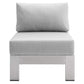 Modway Shore Sunbrella® Fabric Aluminum Outdoor Patio Armless Chair FredCo